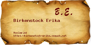 Birkenstock Erika névjegykártya